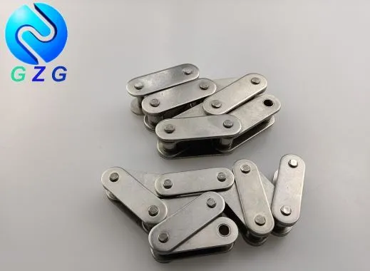 Lanac transportera s dvostrukim usponom od nehrđajućeg čelika s ravnom stranom